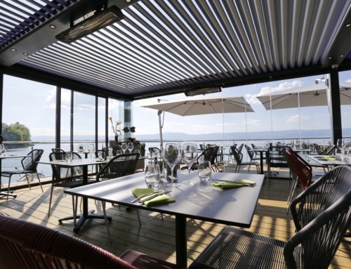 Pergola à Margencel pour le restaurant Le Jolla